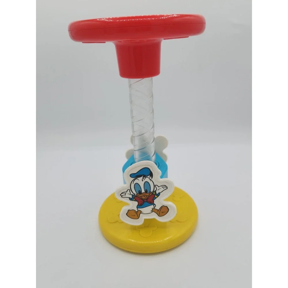 Vintage 1990 Disney Mickey Mouse Donald Duck Flip‎ N Twirl Baby Rattle Toy